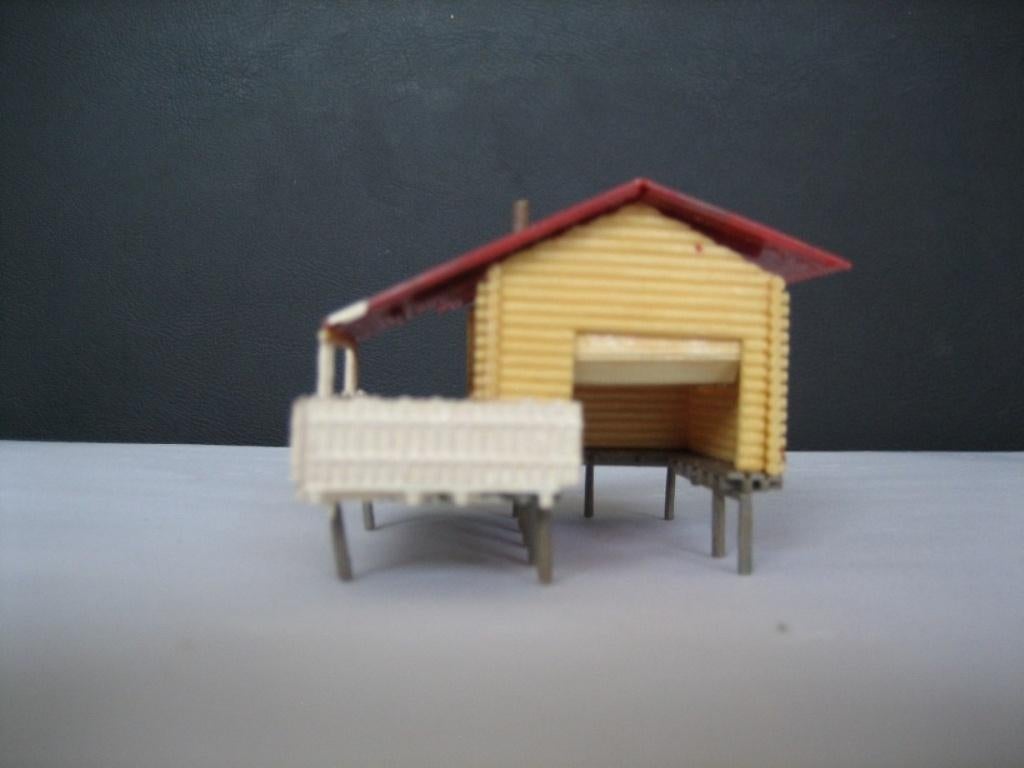 Vintage FALLER Nr 41 Boothuis, Hobby en Vrije tijd, Overige merken, Gebruikt, Gelijkstroom of Wisselstroom, Brug, Tunnel of Gebouw