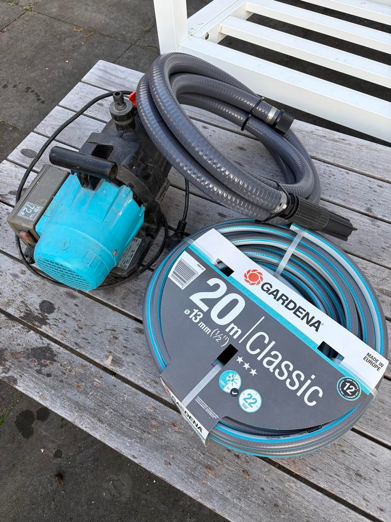 Gardena pomp Jet 3000/3 inclusief slangen., Ophalen of Verzenden, Gebruikt, Elektrisch, Overige typen