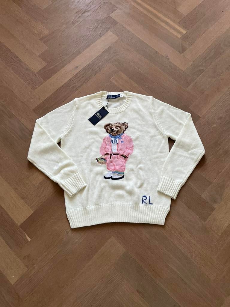 Ralph lauren knitted polo bear sweater, Kleding | Dames, Truien en Vesten, Verzenden, Nieuw, Maat 36 (S), Wit