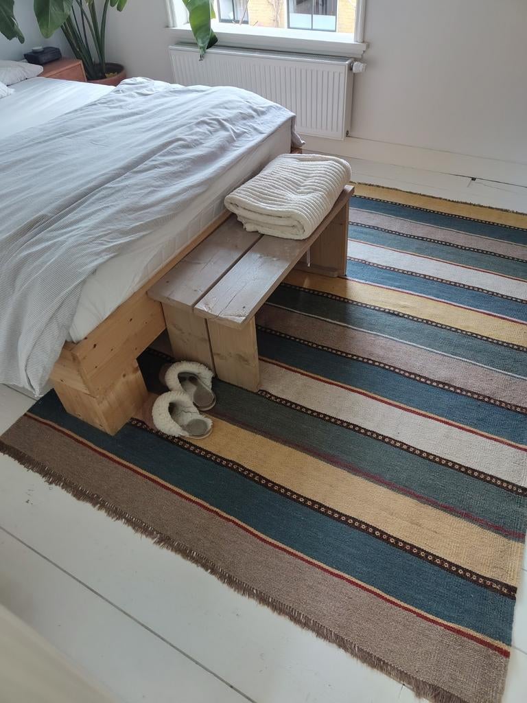 Gekleurde kelim, Ophalen, Gebruikt, Minder dan 10 m², Groen