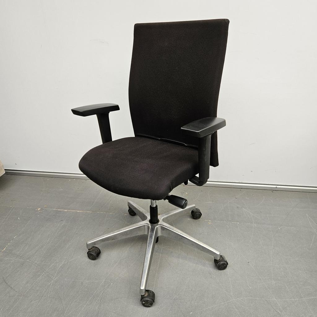 Lensvelt bureaustoel - zwarte stof, Niet ingevuld, Gebruikt, Niet ingevuld, Niet ingevuld