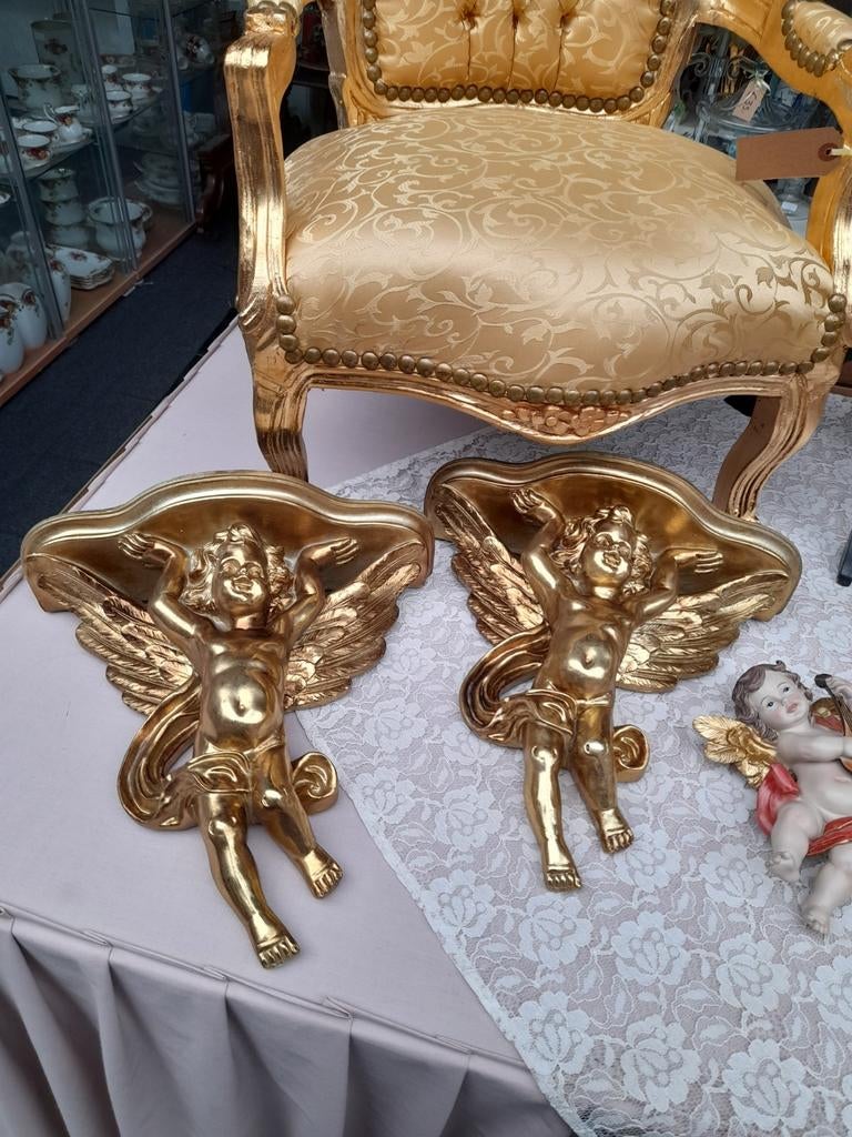 2 mooie wand consoles engelen 65.00 p.s, Ophalen of Verzenden, Zo goed als nieuw