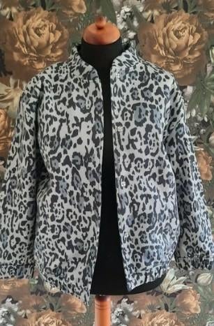 jas bomberjack baseballjack 46 panterprint grijs zwart nieuw, Rainbow, Zwart, Maat 46/48 (XL) of groter, Nieuw