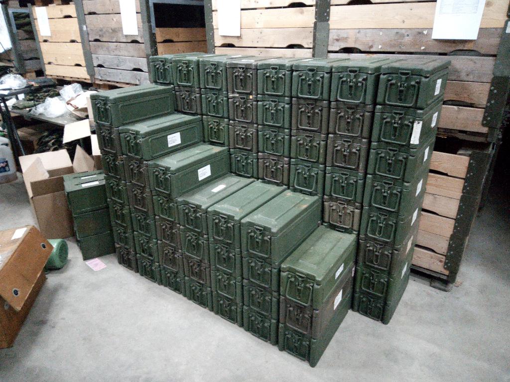 Munitiekist staal 47 x 20,5 x 17cm (lxbxh) Ruim op voorraad, Ophalen of Verzenden, Landmacht, Nederland, Kist of Geocache