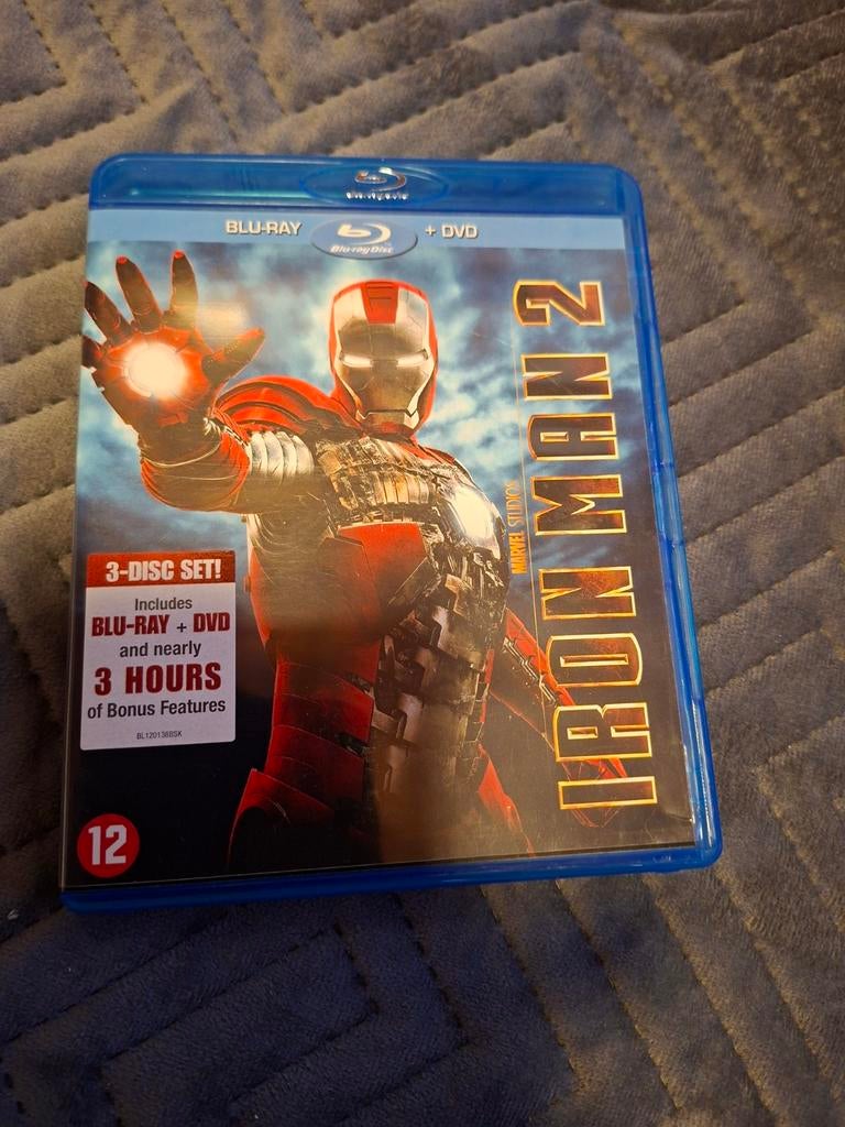 Te koop blu- ray  iron man 2   3disc, 1 speler, Ophalen of Verzenden, Zo goed als nieuw, Vanaf 3 jaar
