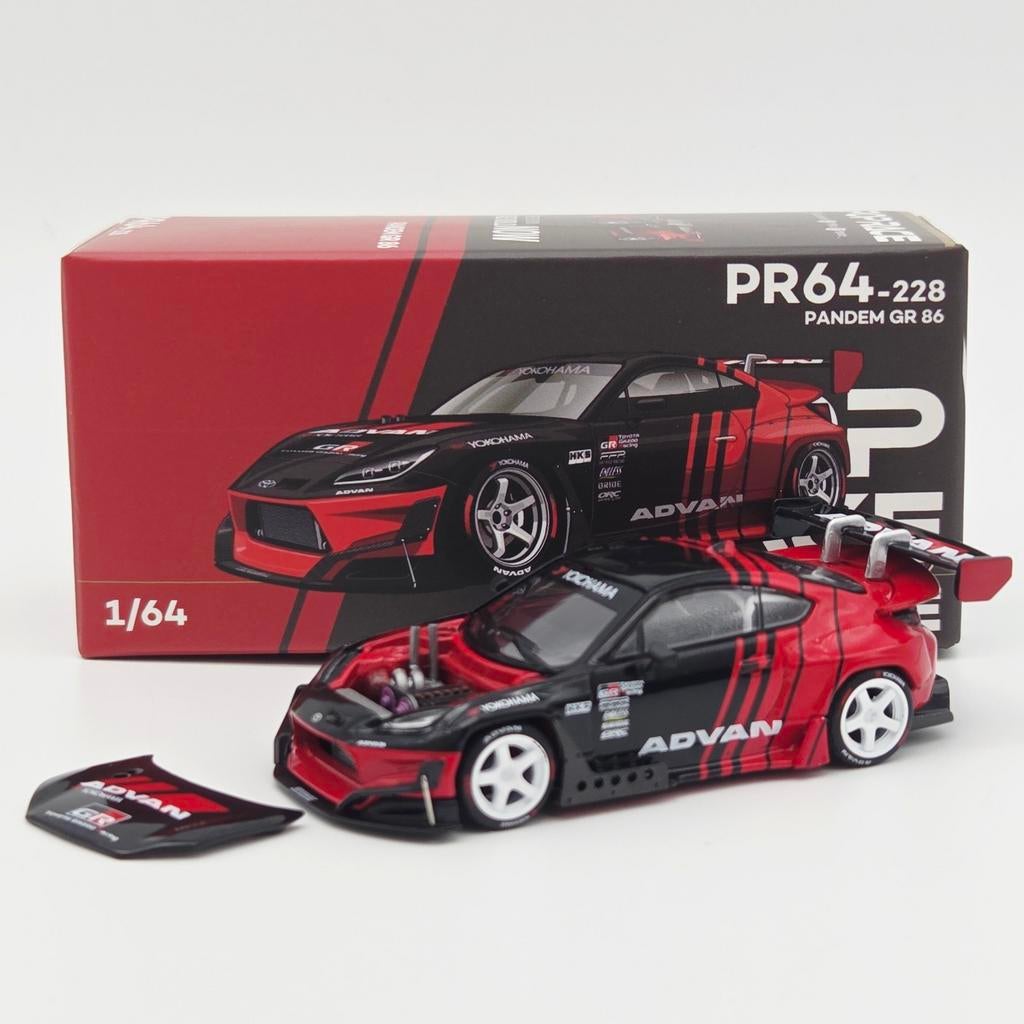 Pop Race Pandem GR86 *Advan* 1:64, Mymodelcar@outlook.com, Auto, Ophalen of Verzenden, Pop Race