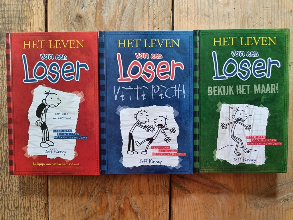 3 Delen van:  Het leven van een loser., Ophalen of Verzenden, Zo goed als nieuw, Fictie algemeen