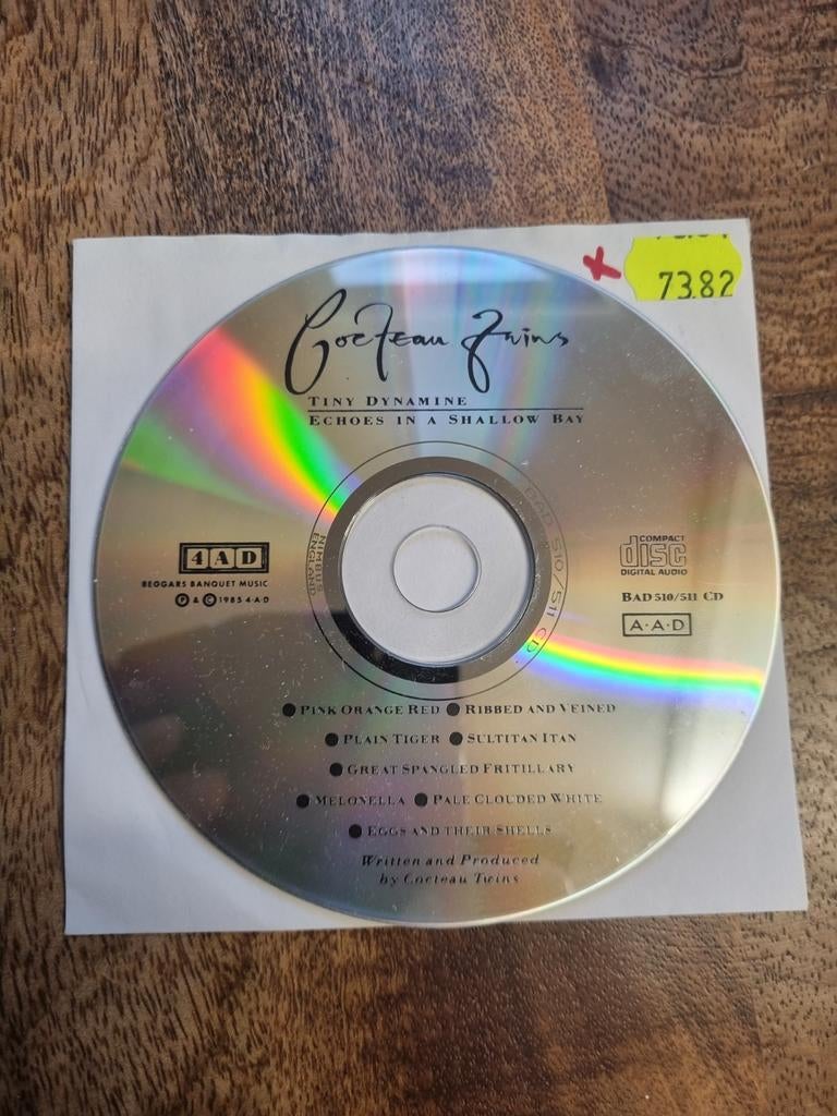 Cd Cocteau Twins – Tiny Dynamine • Echoes Alleen cd nr 496, Cd's en Dvd's, Ophalen of Verzenden, Zo goed als nieuw, Poprock