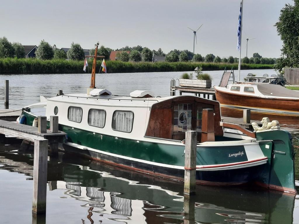 Tjalk te koop 10m lang 2.5m breed, Ophalen, Gebruikt, Staal, Diesel