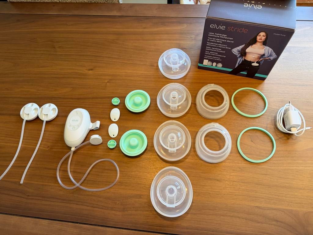 Elvie Stride Dubbele Borstkolf - Compleet en Draagbaar, Kinderen en Baby's, Babyvoeding en Toebehoren, Gebruikt, Borstkolf, Ophalen of Verzenden