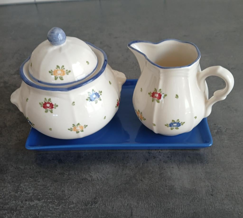 Zeller Petite Rose suikerpot en melkkannetje, Ophalen, Overige materialen, Overige typen, Zo goed als nieuw