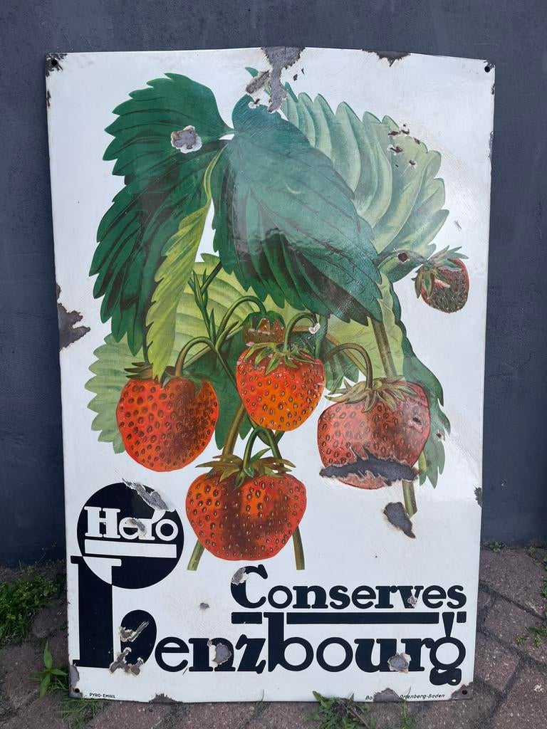 Emaille Bord Hero Conserves Te Koop / Ruil, Ophalen, Gebruikt, Reclamebord