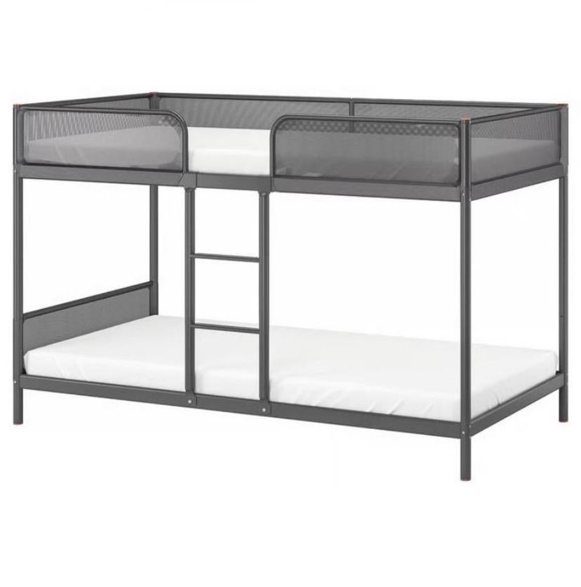 IKEA Tuffing Stapelbed - Ruimtebesparend en Stevig, Gebruikt, 90 cm, 160 tot 180 cm, Tweepersoons