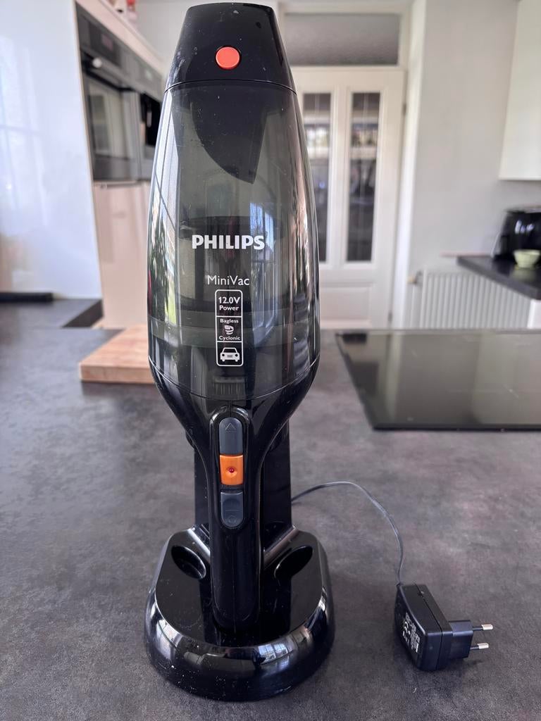 Philips MiniVac 12.0V Kruimeldief met Laadstation, Witgoed en Apparatuur, Stofzuigers, Kruimeldief, Ophalen of Verzenden, Zo goed als nieuw