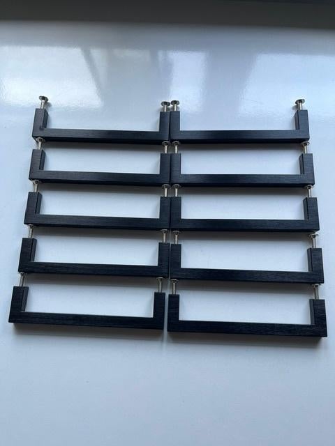 Handgrepen  10x., Huis en Inrichting, Keuken | Keukenelementen, Minder dan 50 cm, Zwart, Ophalen of Verzenden, Zo goed als nieuw