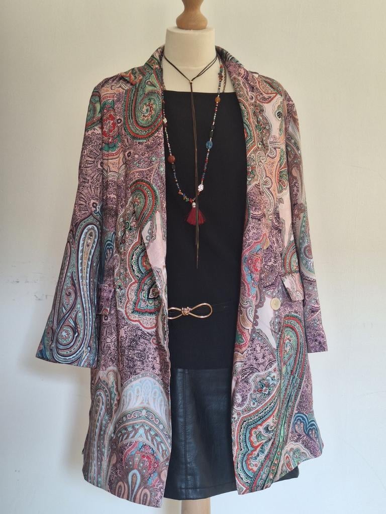 Zara "Zijde" Bloemen Blazer/Kimono, Kleding | Dames, Maat 38/40 (M), Verzenden, Zara, Zo goed als nieuw