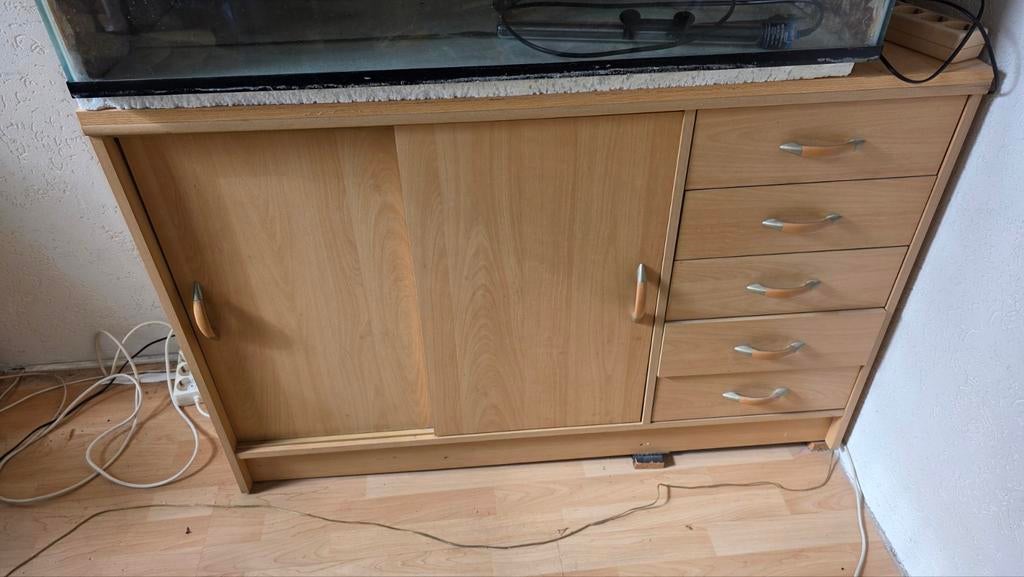 Kastje met twee deurtjes en lades - Ideaal voor aquarium, Ophalen, Gebruikt