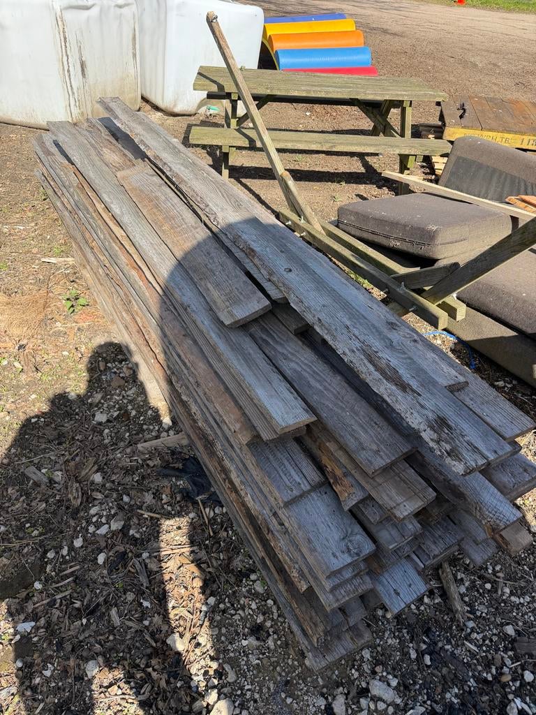 Partijtje Douglas planken, Gebruikt, 25 tot 50 mm, Ophalen of Verzenden, 250 tot 300 cm