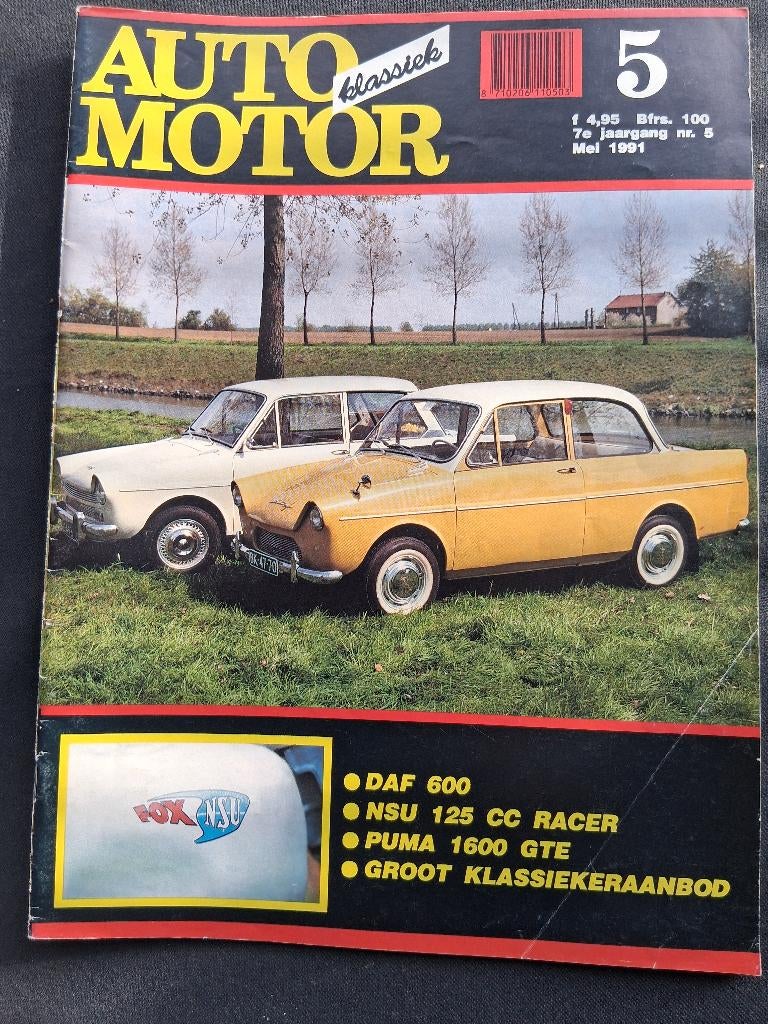 Auto Motor Klassiek mei 1991 - Daf 600 - Puma 1600 GTE, Boeken, Algemeen, Daf variomatic, Ophalen of Verzenden, Zo goed als nieuw