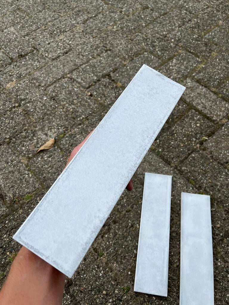 4,5 m2 handvormers gemêleerd grijs/wit, Doe-het-zelf en Verbouw, Tegels, Nieuw, Ophalen of Verzenden, 10 m² of meer, Wandtegels