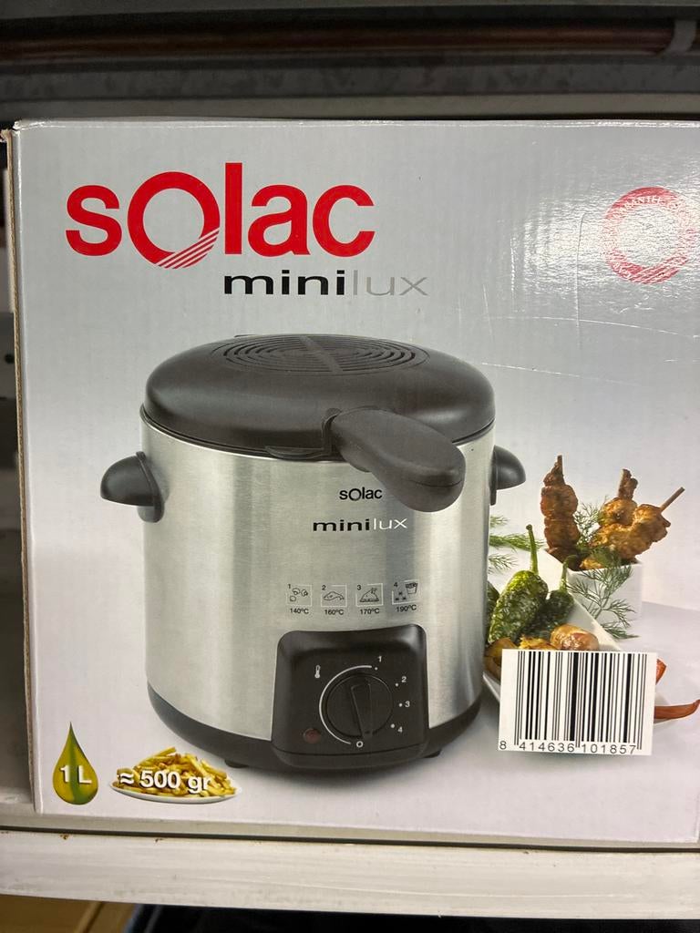 Solac MiniLux Mini Frituurpan - Compact en Gebruikt, Witgoed en Apparatuur, Frituurpannen, 1 tot 2 liter, Ophalen, Gebruikt