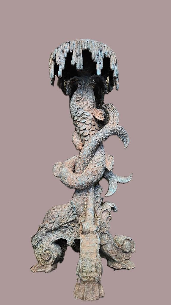 Monumentale Rococo-stijl Bronzen Sokkel, Ophalen