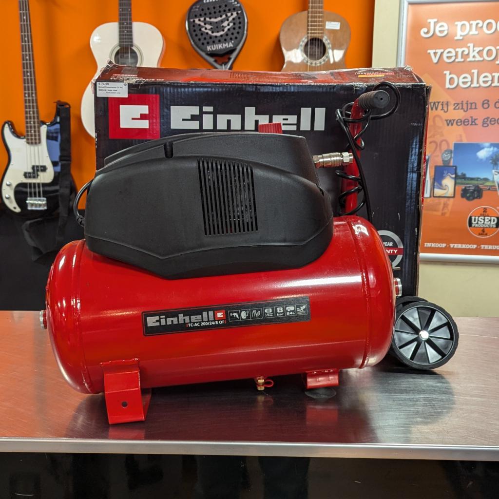 Einhell Compressor TC-AC 200/24/8 | Nette staat, Doe-het-zelf en Verbouw, Compressors, Einhell, Zo goed als nieuw, Support@einhell.com