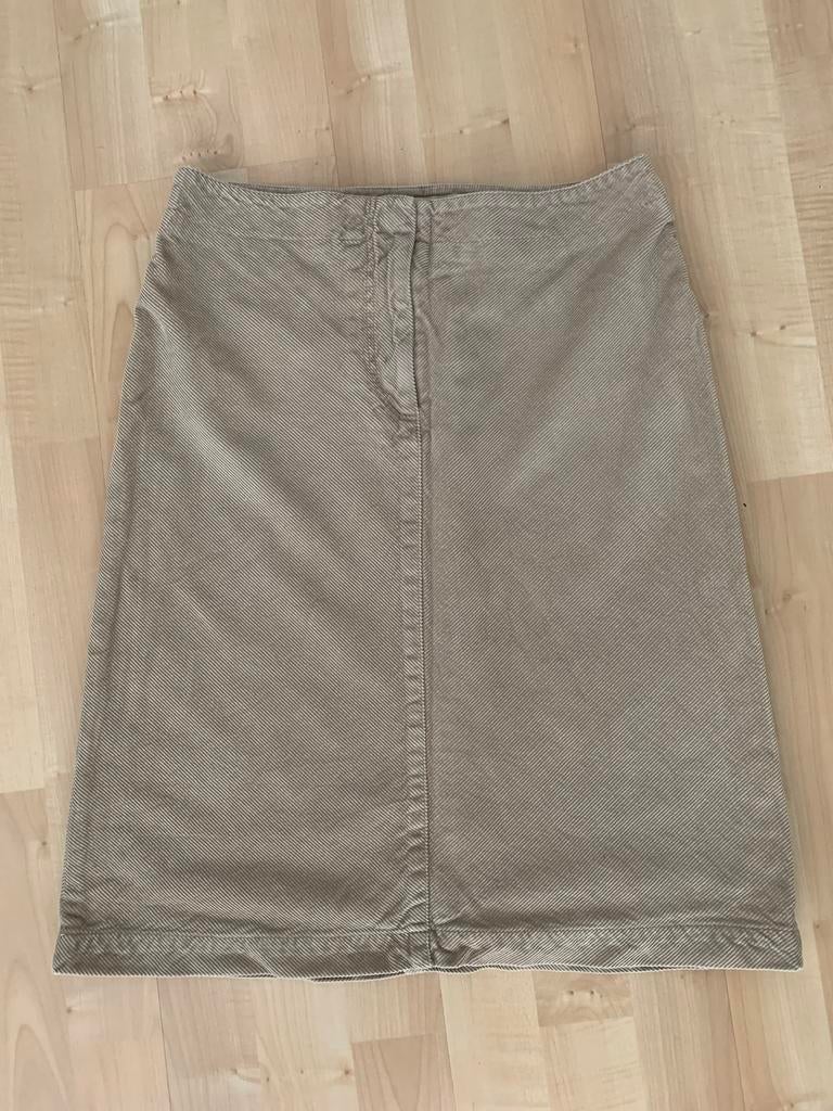 VANILLIA - ROK - RIB - CORDUROY - BEIGE - 55CM - MT 36 -53CM, Kleding | Dames, Rokken, Beige, Ophalen of Verzenden, Zo goed als nieuw