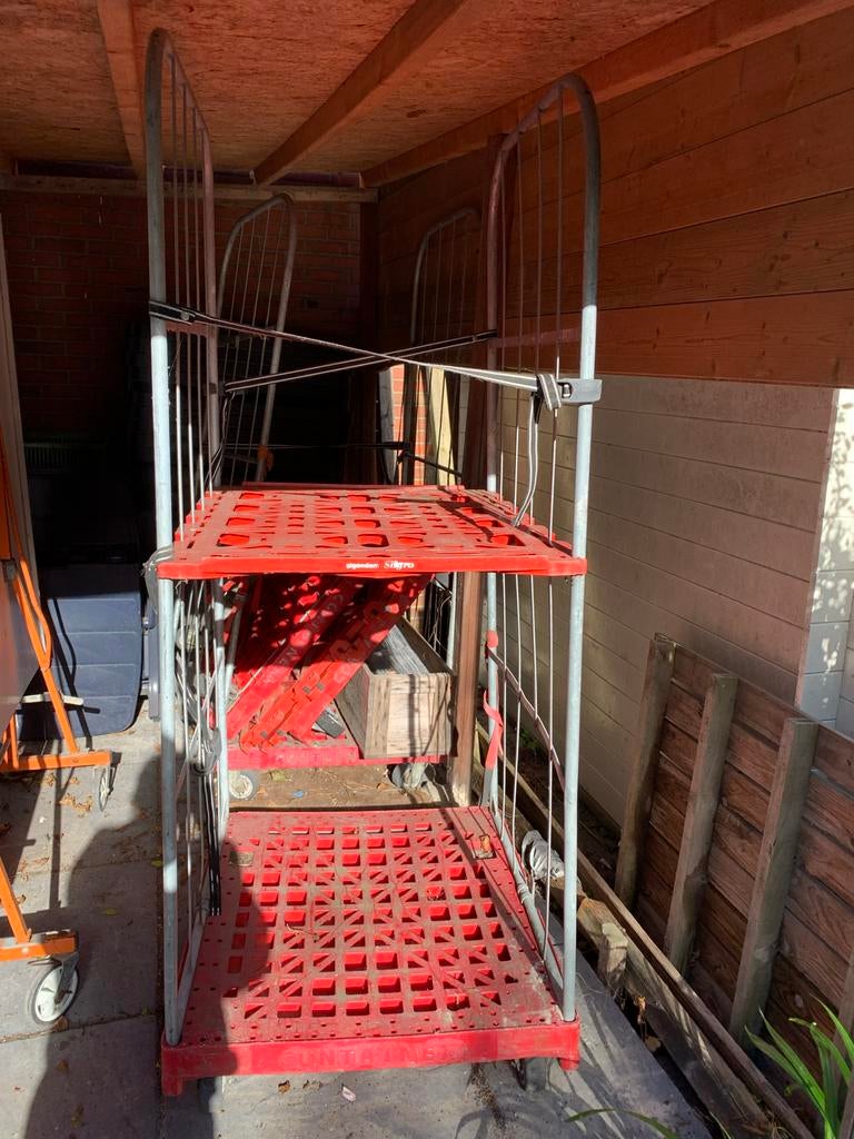 Stevige rolcontainer met wielen voor transport/opslag, Doe-het-zelf en Verbouw, Zwenkwielen, Ophalen, Gebruikt