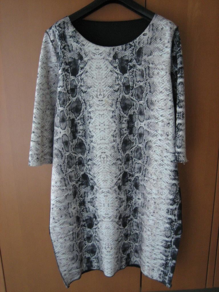 Chique reversible slangenprint jurk LIZZY & COCO 42-44, Verzenden, Maat 42/44 (L), Onder de knie, Lizzy & Coco