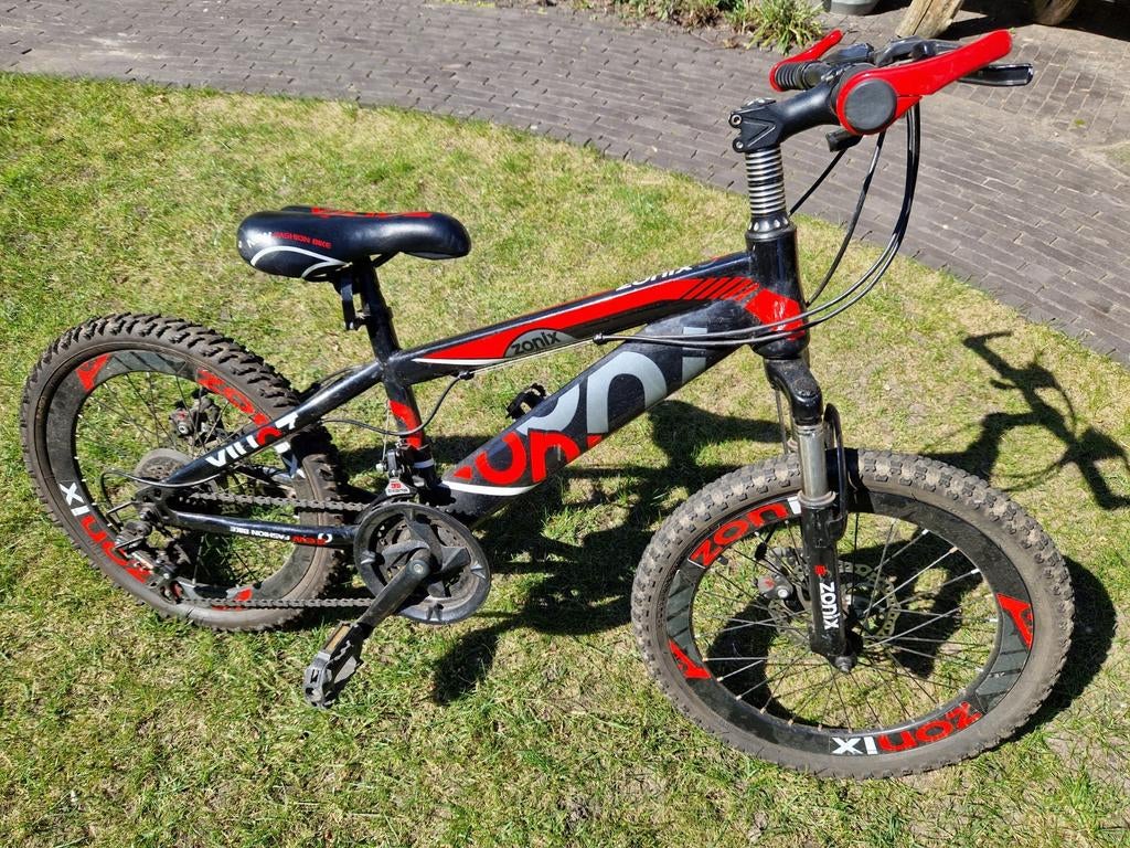 Zonix mountainbike 20 inch - Zwart/Rood, Ophalen, Staal, V-brakes, Zonix