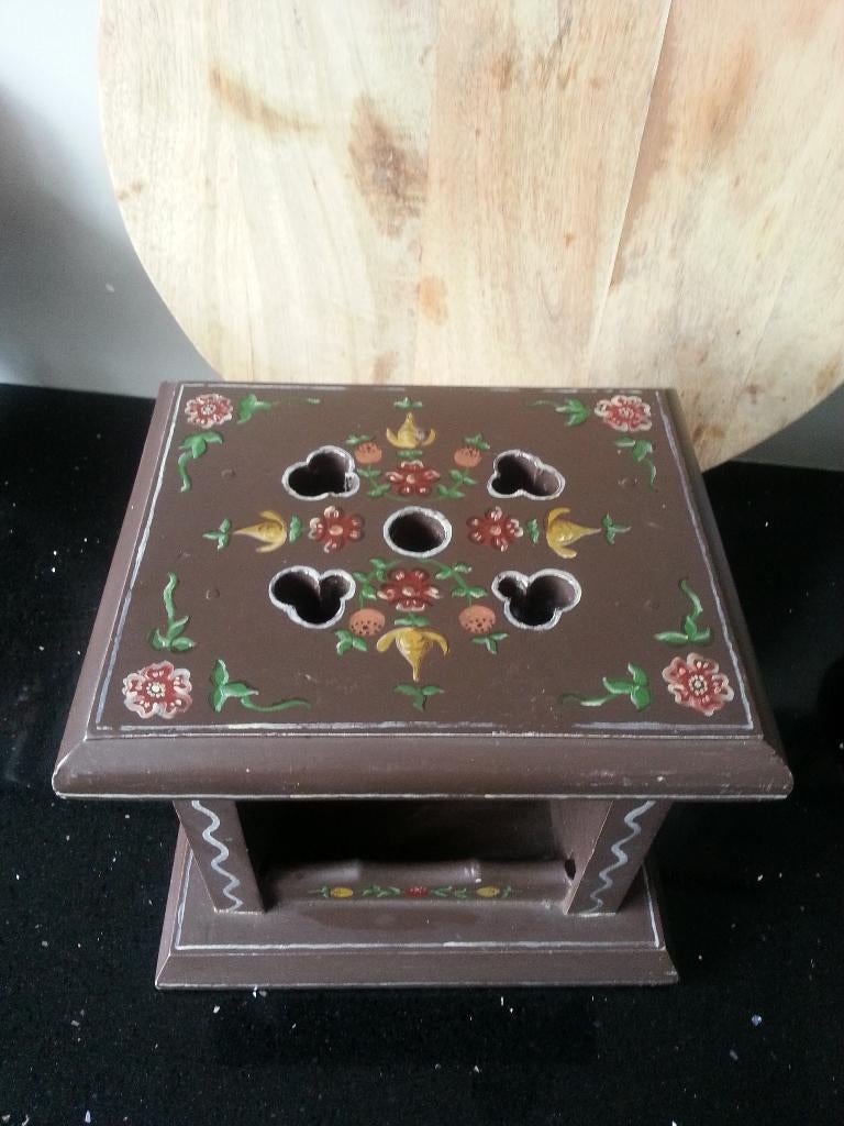 Brocante stoof in Hindeloopen stijl, Ophalen of Verzenden