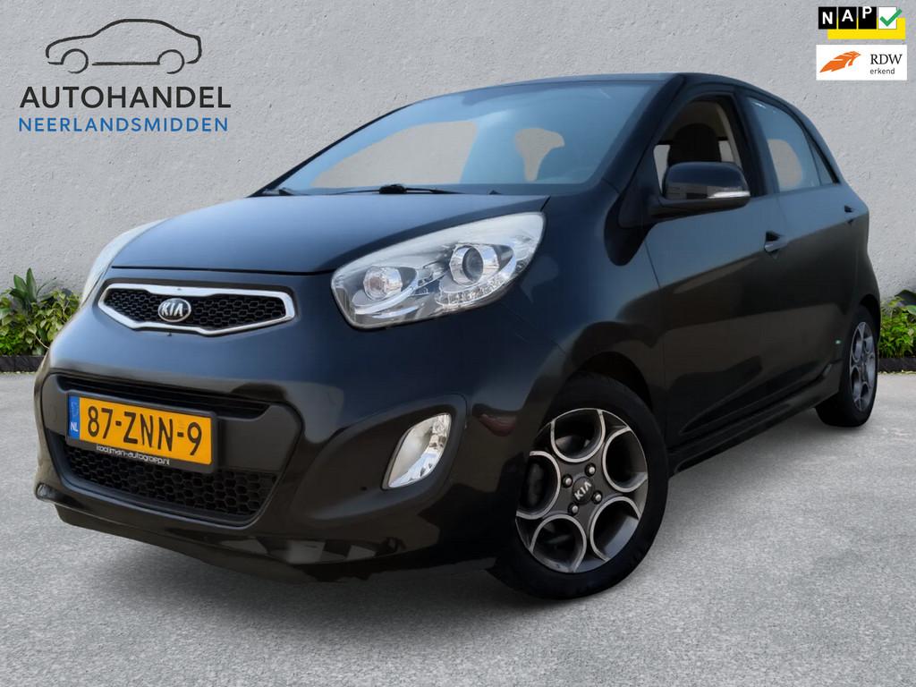 Kia Picanto 1.0 CVVT Design Edition AIRCO Cruise control LED, Auto's, Kia, Voorwielaandrijving, Euro 5, 400 kg, Zwart