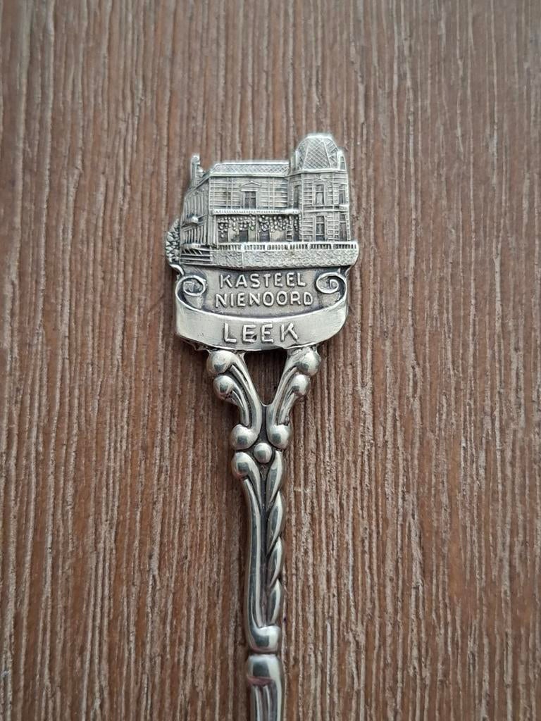 Oud verzilverd lepeltje Kasteel Nienoord Leek, Ophalen of Verzenden