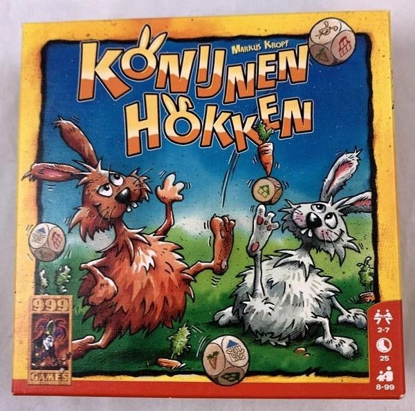Konijnenhokken Konijnen hokken 999 Games Dobbelspel Compleet, Coolsingel 104, 3011 AG Rotterdam, Netherlands, Verzenden, Een of twee spelers