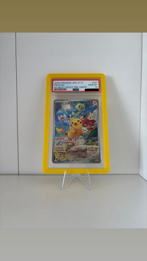 Pikachu 001SV-P PSA 10, Ophalen of Verzenden, Zo goed als nieuw