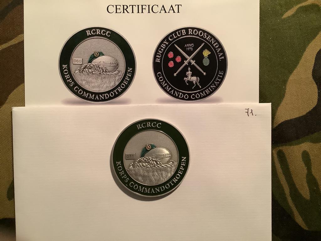 Coin van het Korps Commando Troepen, Ophalen of Verzenden, Landmacht, Nederland, Embleem of Badge