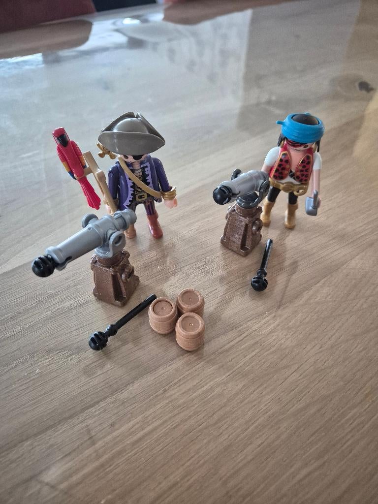 Playmobil Piratenkapitein + Piraat, Kinderen en Baby's, Speelgoed | Playmobil, Ophalen, Zo goed als nieuw, Los playmobil