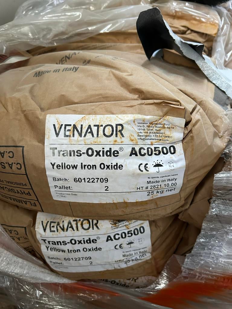 Ca 300 kg Venator Trans-Oxide AC0500 Geel IJzeroxide Pigment, Geel, Nieuw, Ophalen of Verzenden, Verf