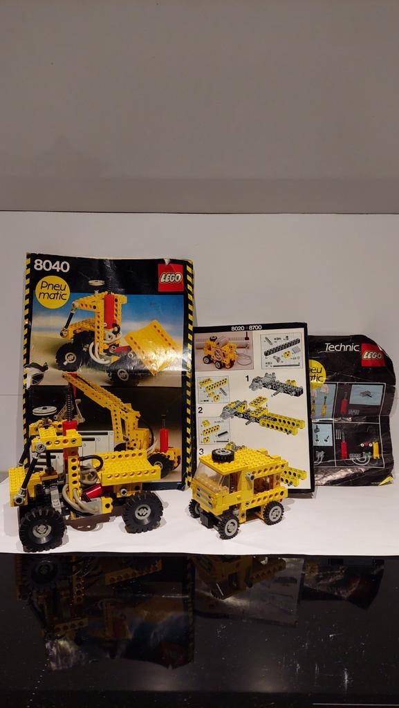 Lego Technic sets 8040 & 8020 inclusief bouwbeschrijving, Ophalen of Verzenden, Gebruikt, Complete set, Lego