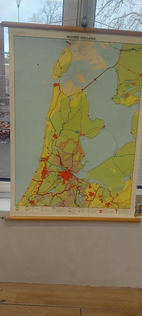 Mooie landkaart van Noord Holland., Antiek en Kunst, Ophalen, Aardrijkskunde