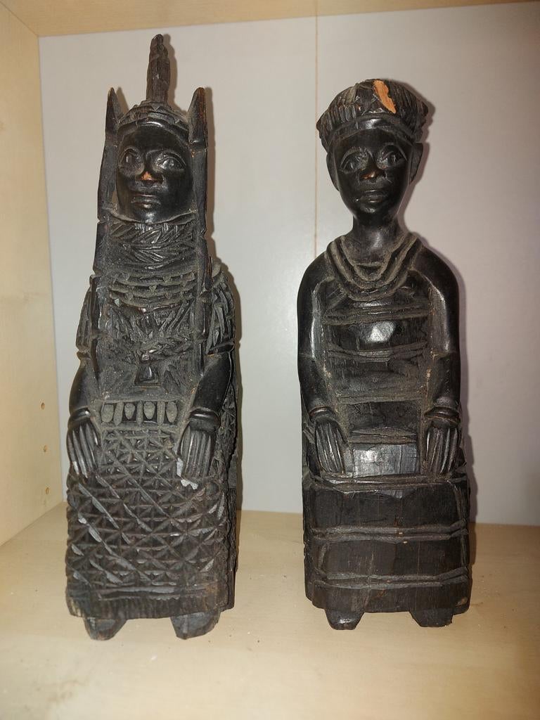 Afrikaanse kunst beeldjes., Antiek en Kunst, Kunst | Beelden en Houtsnijwerken, Ophalen of Verzenden