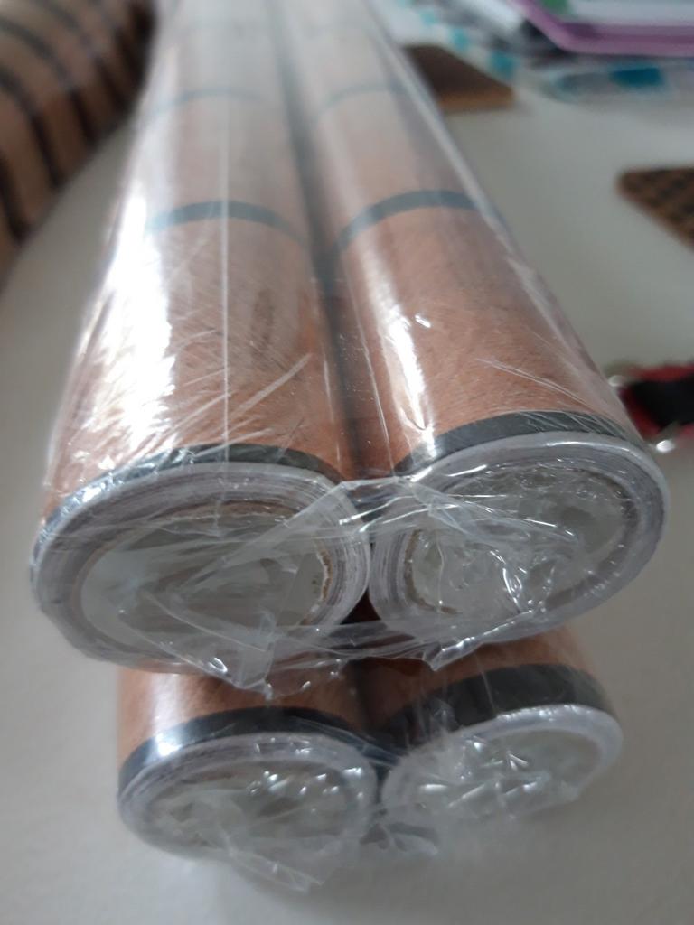 Zelfklevend houtlook behang 4 rollen, Ophalen, Minder dan 10 m², Bruin, Houtlook eiken