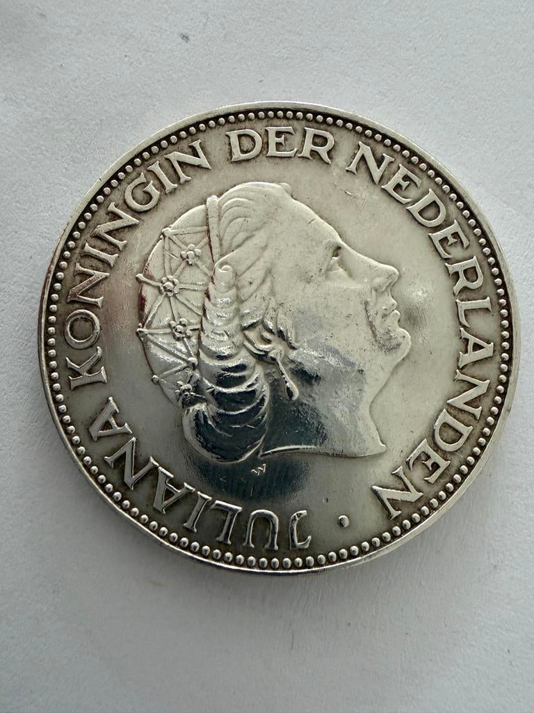 Juliana 2,5 gulden munt 1959 zilver, Postzegels en Munten, Munten | Nederland, Koningin Juliana, Zilver, Ophalen of Verzenden
