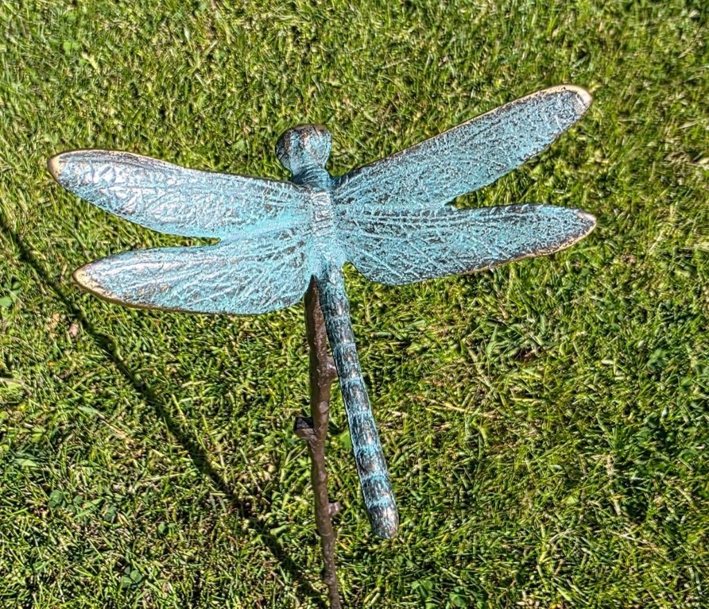 LIBELLE / VLINDER/ TUINSTEKERS / BRONS, Tuin en Terras, Huis en tuin decoratie Marie, Nieuw, Info@huisentuindecoratiemarie.nl
