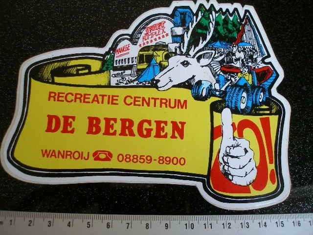 sticker Recreatie centrum de bergen wanroij logo, Verzenden, Zo goed als nieuw, Bedrijf of Vereniging