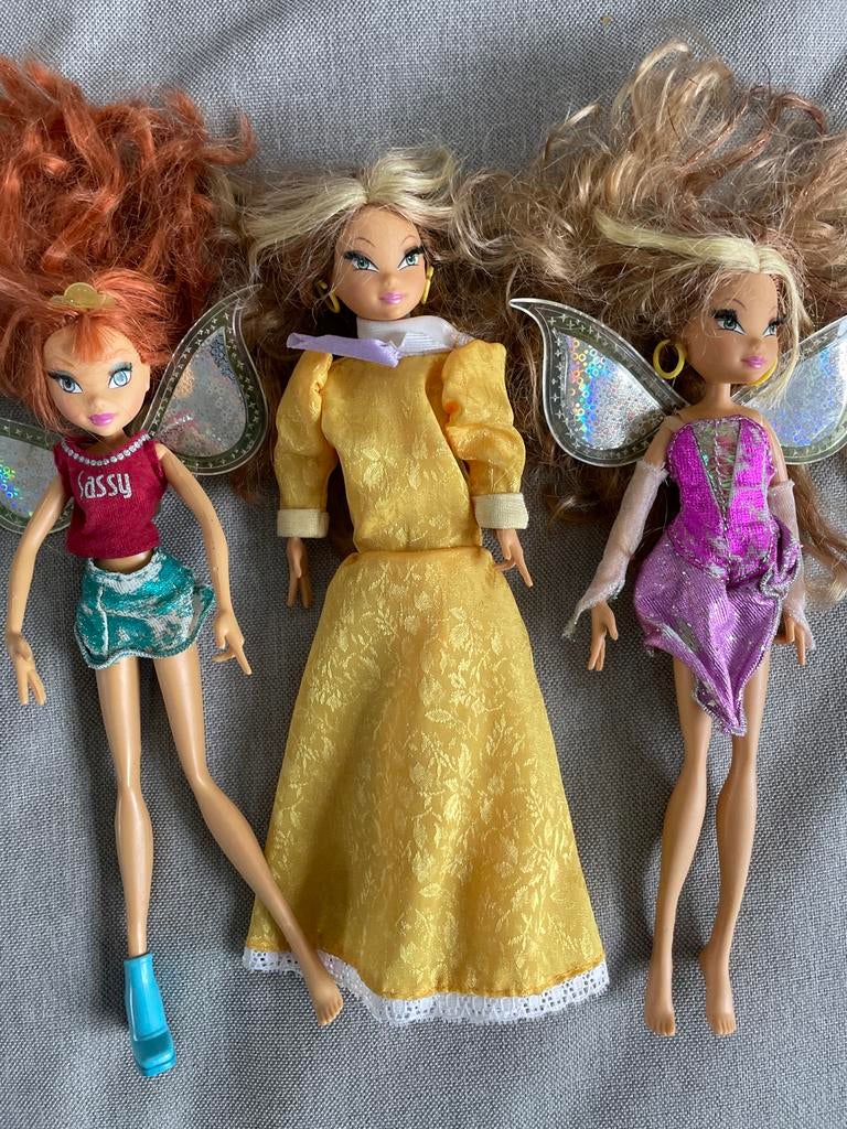 Winx Club poppen - Bloom, Stella en Flora, Ophalen of Verzenden, Gebruikt, Overige typen