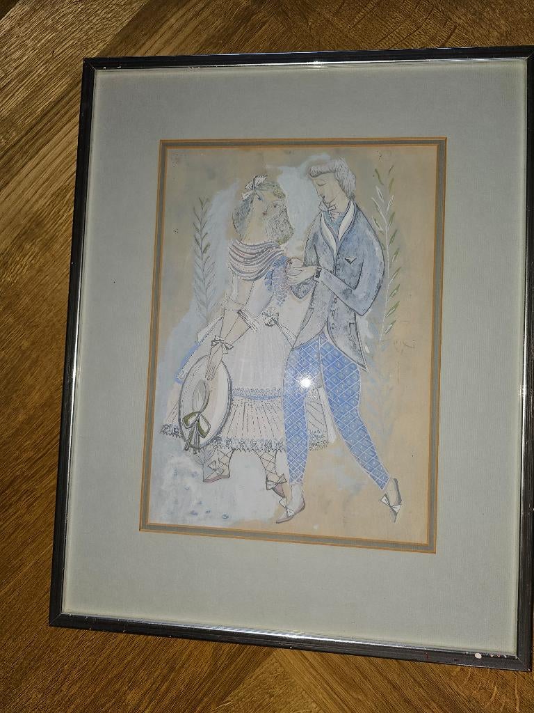 Leo Gestel  Vroeg werk  Aquarel  Gesigneerd, Antiek en Kunst, Ophalen