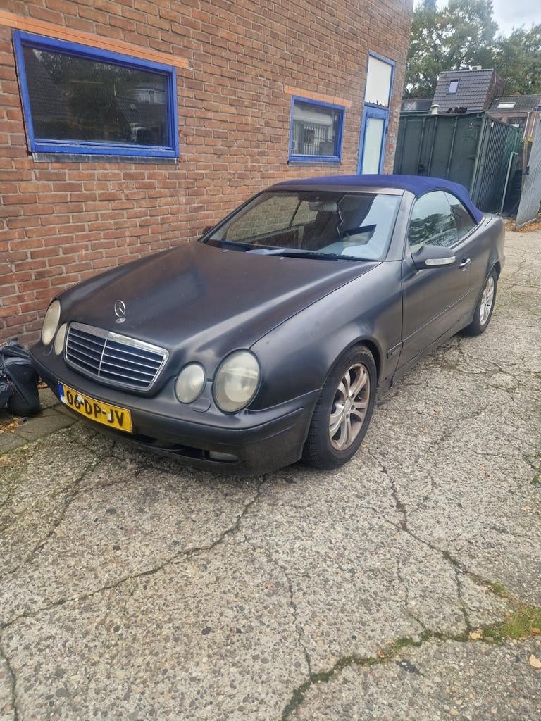 Mercedes-Benz CLK 3.2 Clk320 Cabrio 1999, Auto's, Automaat, Achterwielaandrijving, Zwart, 1595 kg