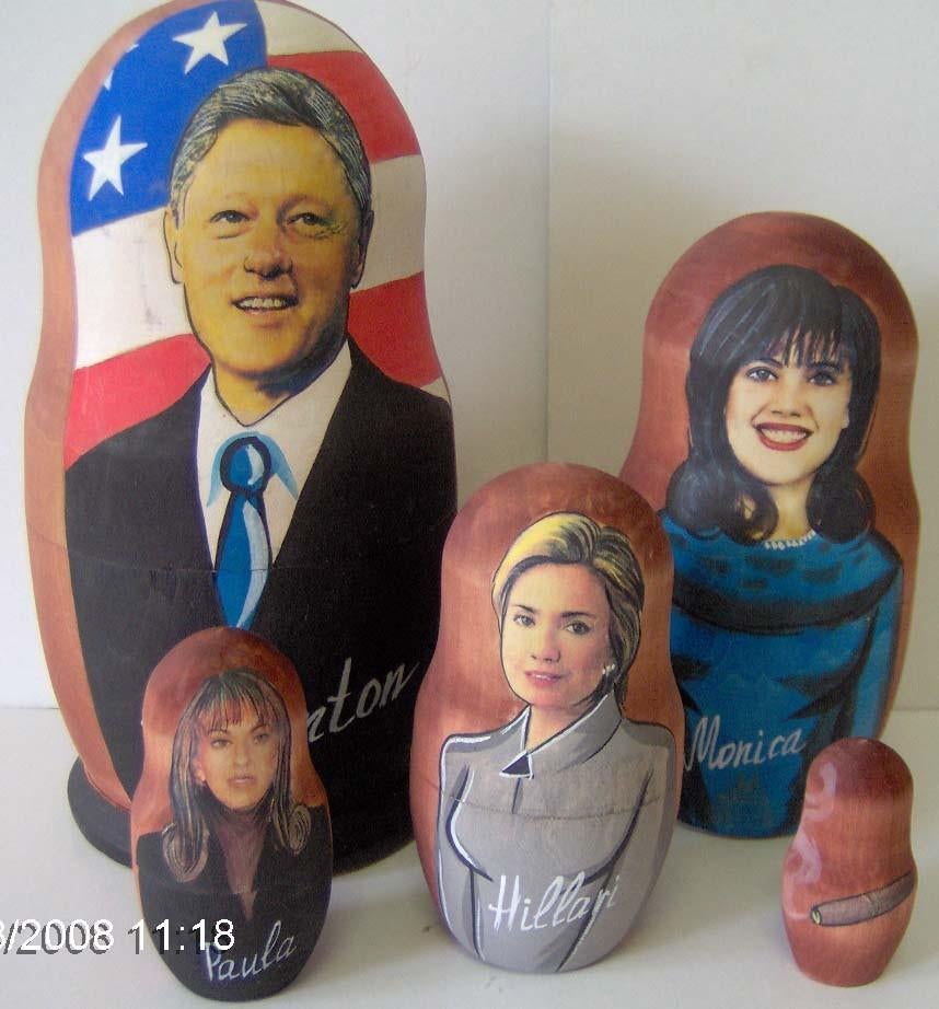 Baboesjka Matroesjka Clinton Cate Bil Hillary Monica, Paula, Verzamelen, Ophalen of Verzenden, Nieuw